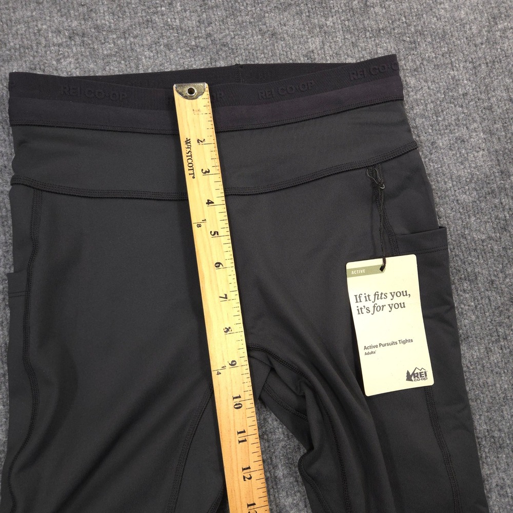 REI Active Pursuits Tights Unisex Small Black Pockets Performance 27" Inseam NEW - Picture 6 of 14